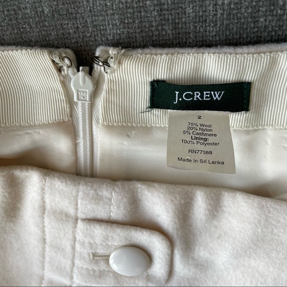 J. Crew Winter White Mini Skirt Size 2 - Picture 2 of 4